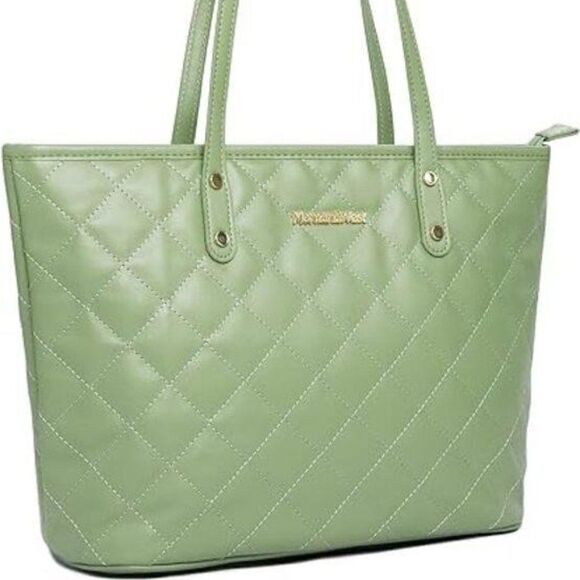 Montana West Quilted Light Green Women's Handbag - Picture 2 of 6
